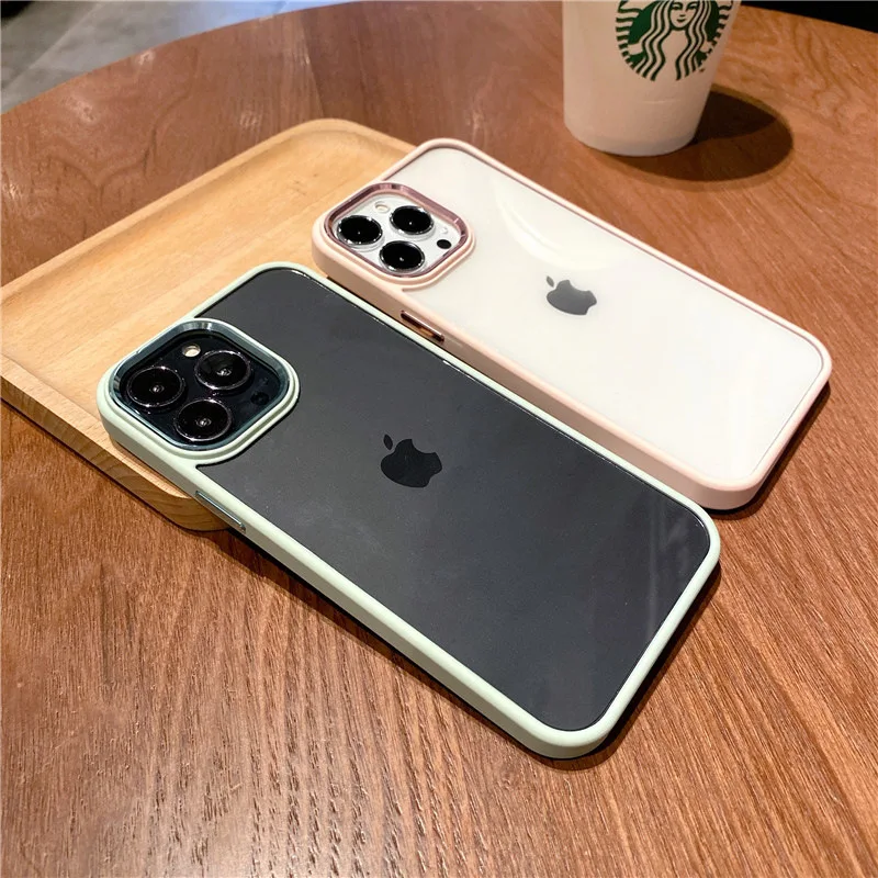 

Чехол из поликарбоната с мягкими краями для iPhone 13 mini 13 Pro Max 12 mini 12 Pro Max