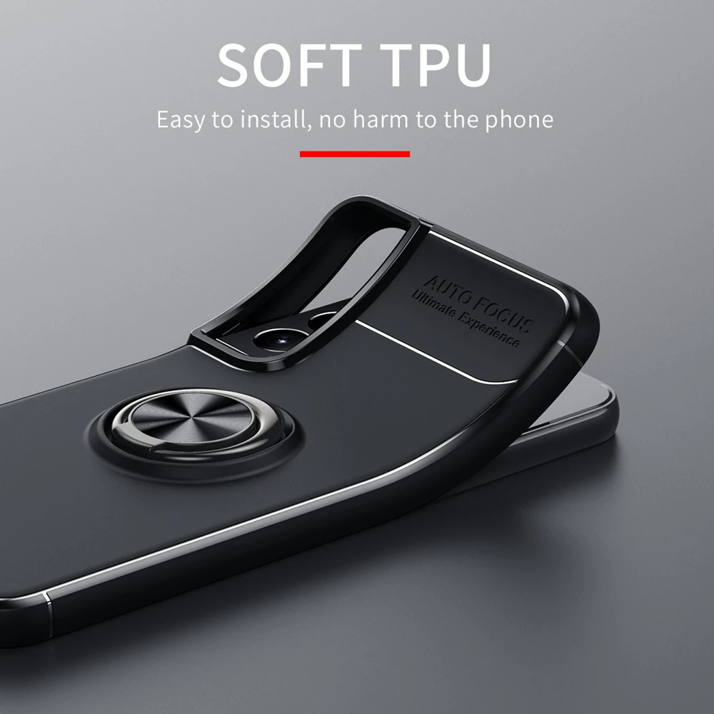 keysion shockproof case for samsung s22 ultra s22 s21 fe s20 plus silicone ring stand phone back cover for galaxy note 20 ultra free global shipping