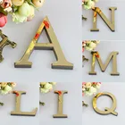 15 см 3D зеркало буквы наклейки на стену для с возможностью нанесения собственного логотипа Алфавит Свадебные буквы 