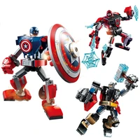 disney captain america figures marvel avengers bricks miles thor doll toy building block kids gift