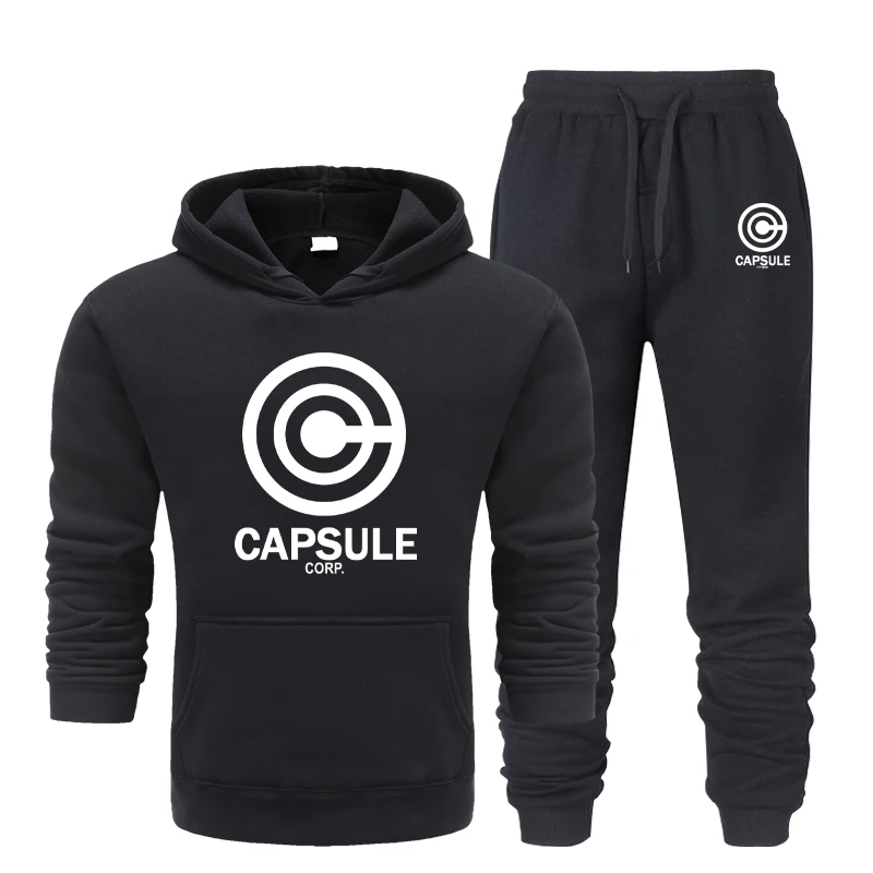 

2020 new sports brand men's suit anime dragonball hoodie casual sportswear autumn and winter warm plus velvet men's clothing