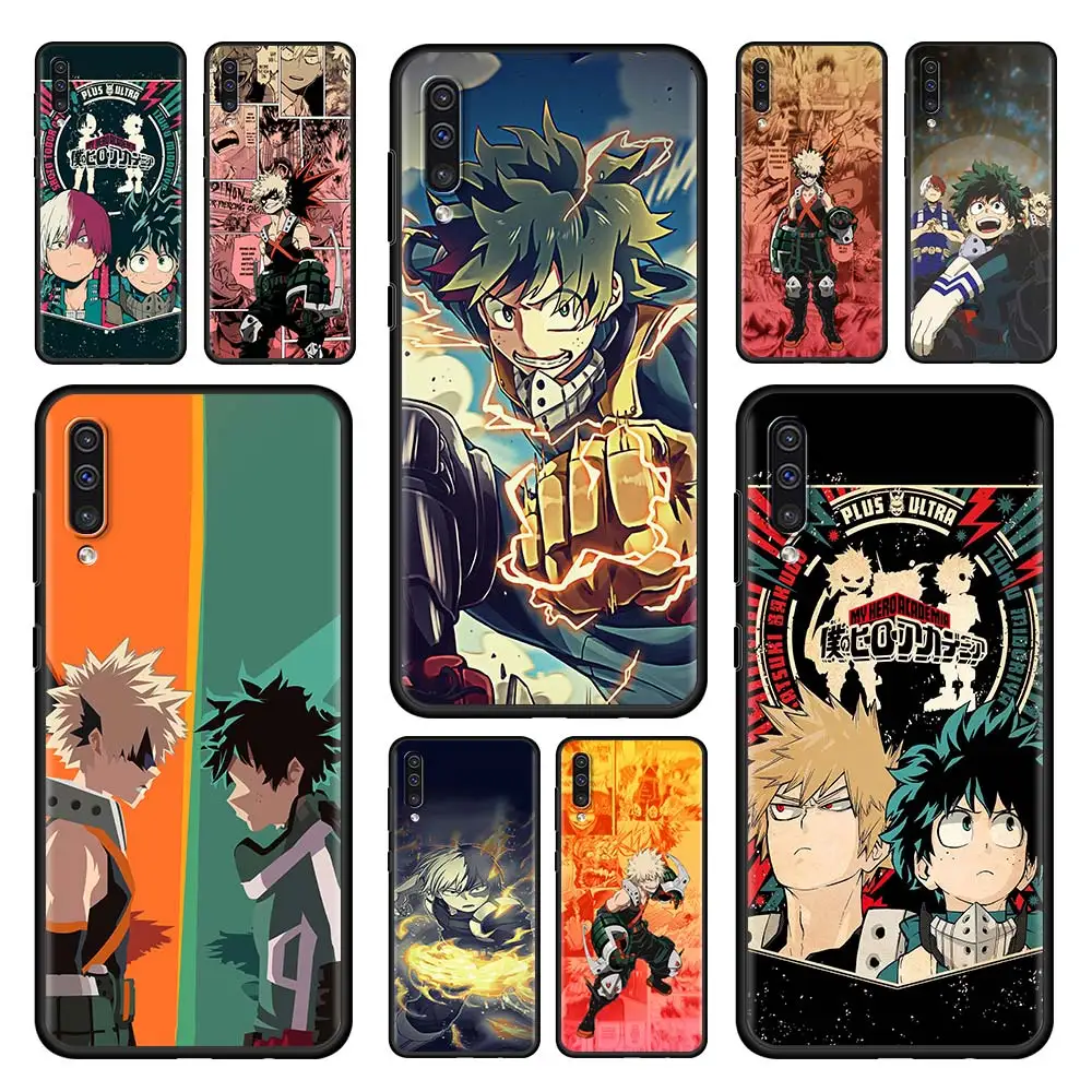 

My Hero Boku No Academia Deku Phone Case For Samsung A50 A70 A10 A51 A12 A30 A21s A20s A20e A71 A52 A10s A40 Black Soft Cover