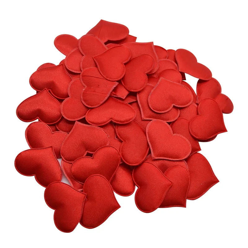 

100pcs Silk Sponge Heart Shaped Petals Wedding Confetti DIY Romantic Atmosphere Decorations Marriage Room Decor Wedding Supplies