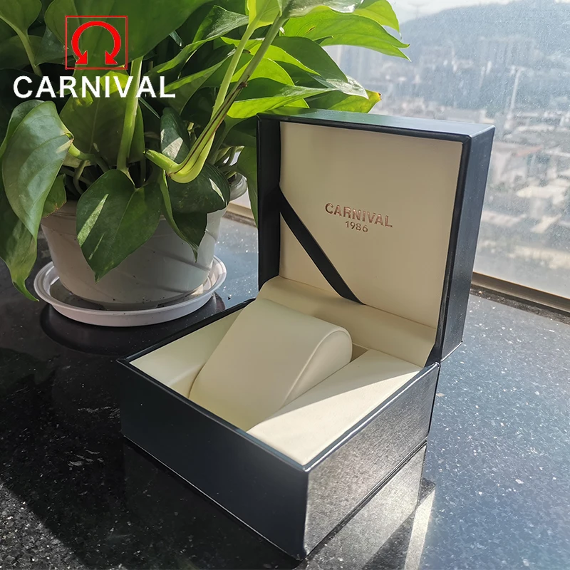 Оригинальная Высококачественная кожаная коробка для часов Carnival роскошные