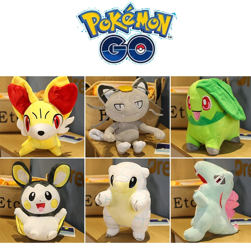 Anime Pokemon Pikachu Sandslash Meowth Fennekin Chikorita Togepi Litten Helioptile Plush dolls pet toys holiday gifts | Игрушки и хобби