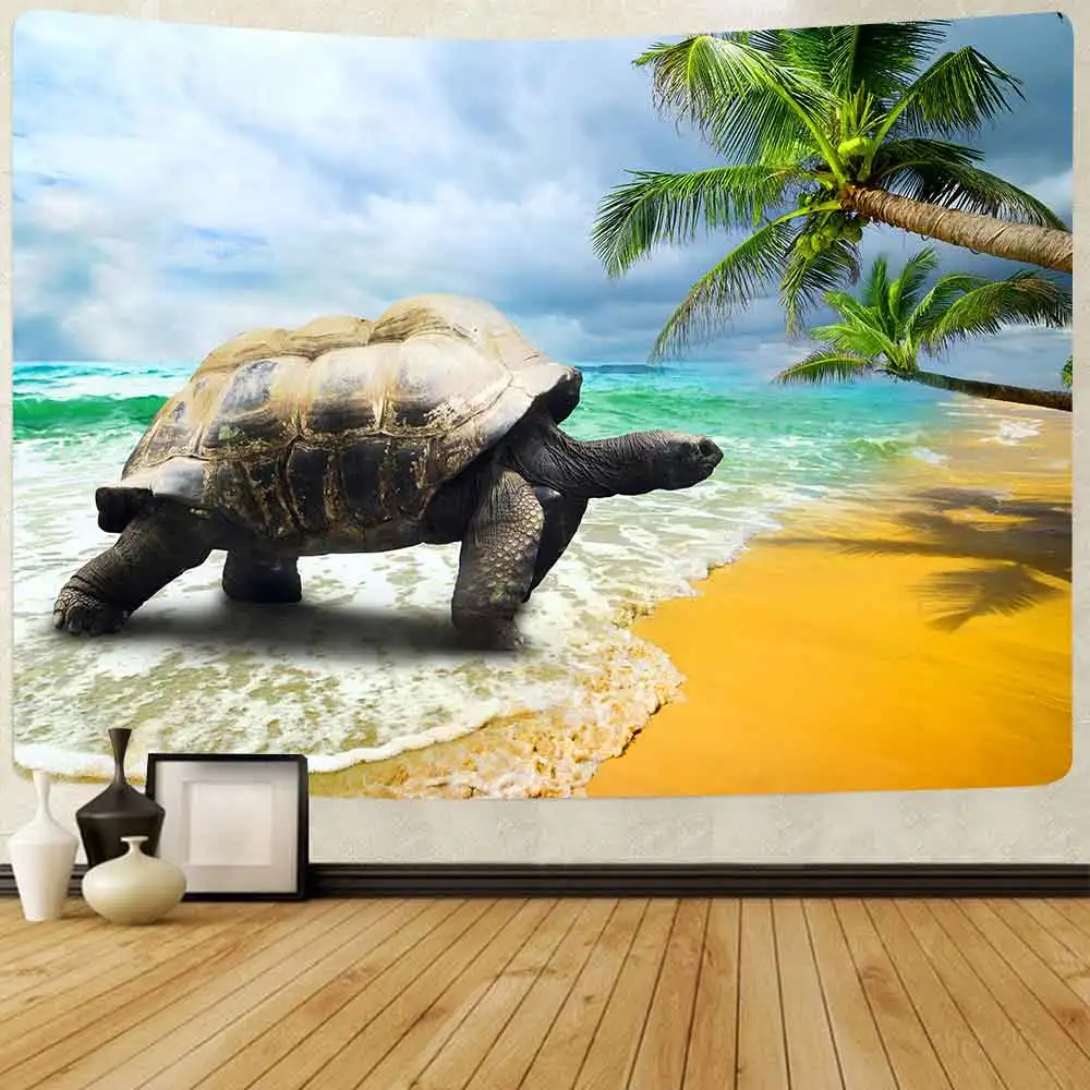 Летний Пляжный гобелен Simsant кокосовое дерево морская волна настенный для