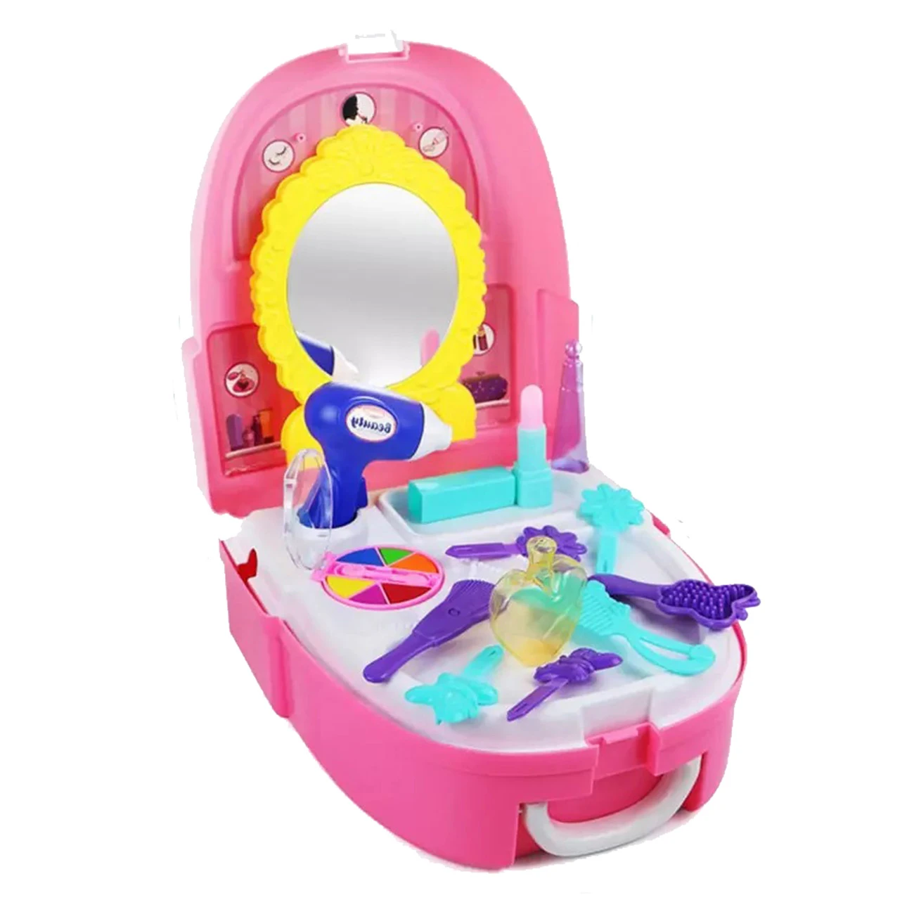 

New Children'S Simulation Jewelry Dressing Table Toothbrush Tool Set Kitchen Tableware Play House Backpack Box Toys For Kids Toy