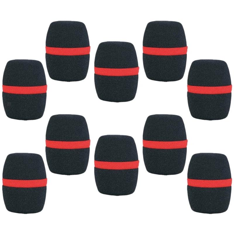 

10 Pcs Handheld Stage Microphone Windscreen Foam Mic Cover Karaoke Black