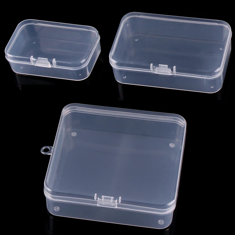 

10pcs Multi Size Plastic Box Clear Small Parts Box Jewelry Storage Coin Pill Chip Container Mini PP Storage Box