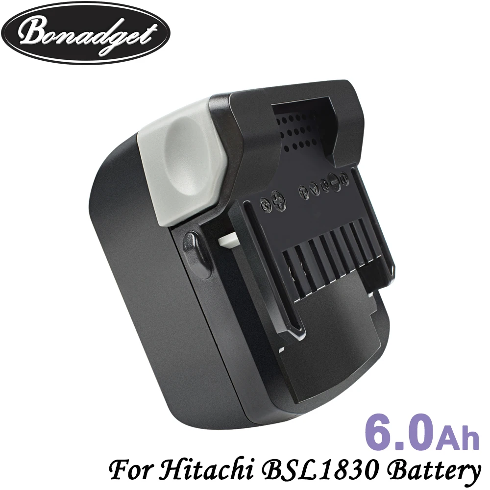 

Bonadget 6000mAh 18V Li-ion Battery Rechargeable Battery For Hitachi BSL1830 BSL1815X 330067 330068 330139 Power Tools Battery