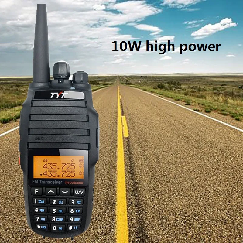 10 Вт TYT TH UV8000D иди и болтай Walkie Talkie “иди км VHF Любительская рация двойного