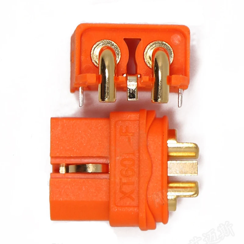 Conector AMASS XT60 2 + 1 con Pin de se&ntilde;al XT60IPW XT60I, placa Rectangular Horizontal, enchufe, versi&oacute;n de dos n&uacute;cleos, 10 unids/lote-3