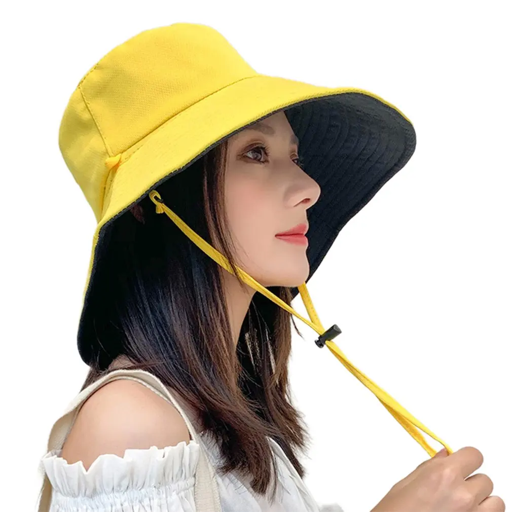 

2020 New Fashion Women Wide Brim Breathable Double-Sided Usable Sun Hat Fisherman'S Hat Anti-Ultraviolet