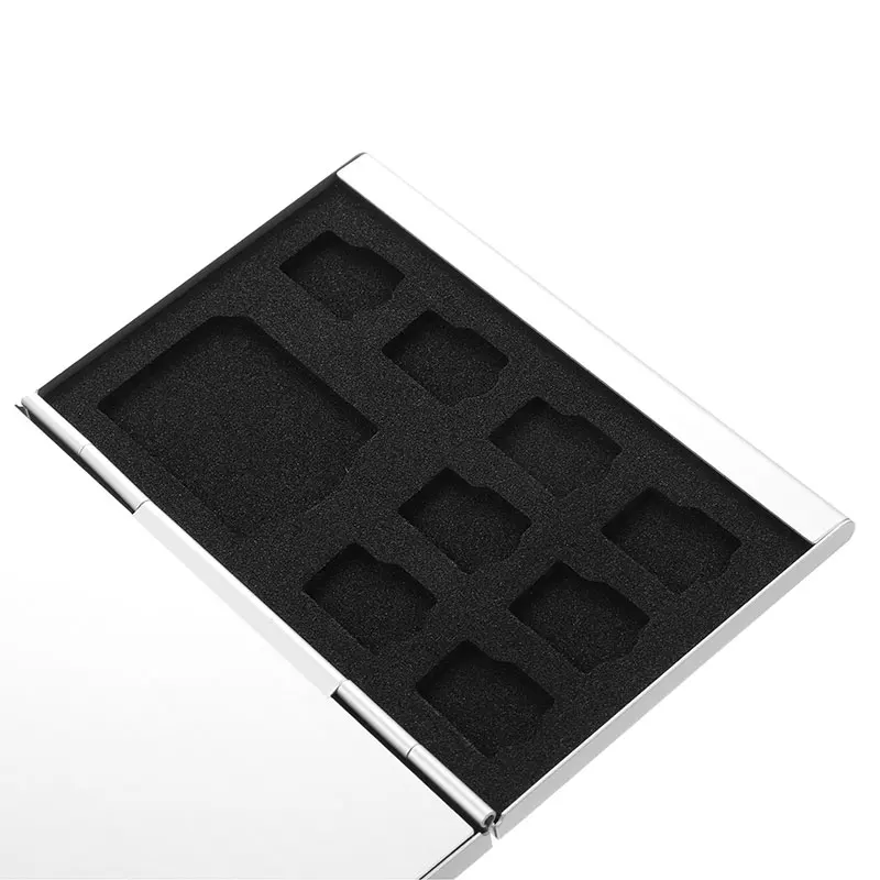 Мини чехол из алюминиевого сплава для хранения карт памяти Micro TF SD защитный