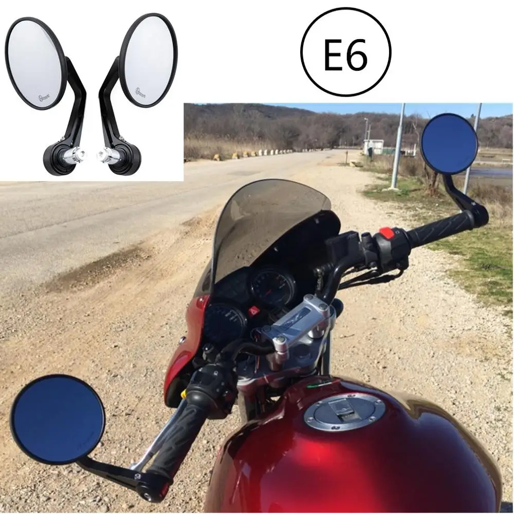 

E-mark Motorcycle 7/8" 22mm Rear view Mirror Handle Bar End Mirror For BMW R1200GS F800GS For Yamaha R3 MT07 MT09 Universal