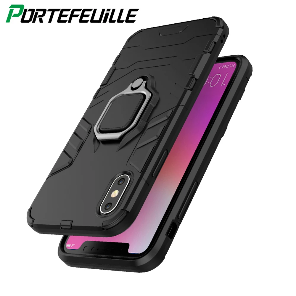 Для IPhone 11 Pro Max 8 7 6 Стильный противоударный бампер Магнитный телефон для samsung просо