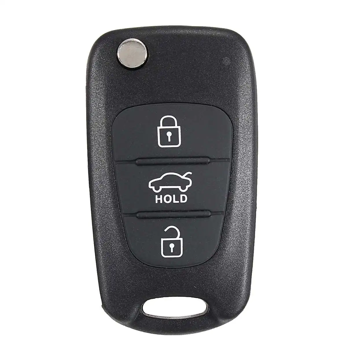 

3 Buttons Flip Folding Remote Car Key Shell Cover Case With Hold Button FOB Uncut Blade For Hyundai I20 I30 IX35 I35