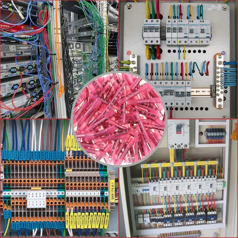 

500PCS/AWG10-22 red Heat Shrink Connect Terminals Waterproof Solder Sleeve Tube Electrical Wire Insulated Butt Connectors Kit