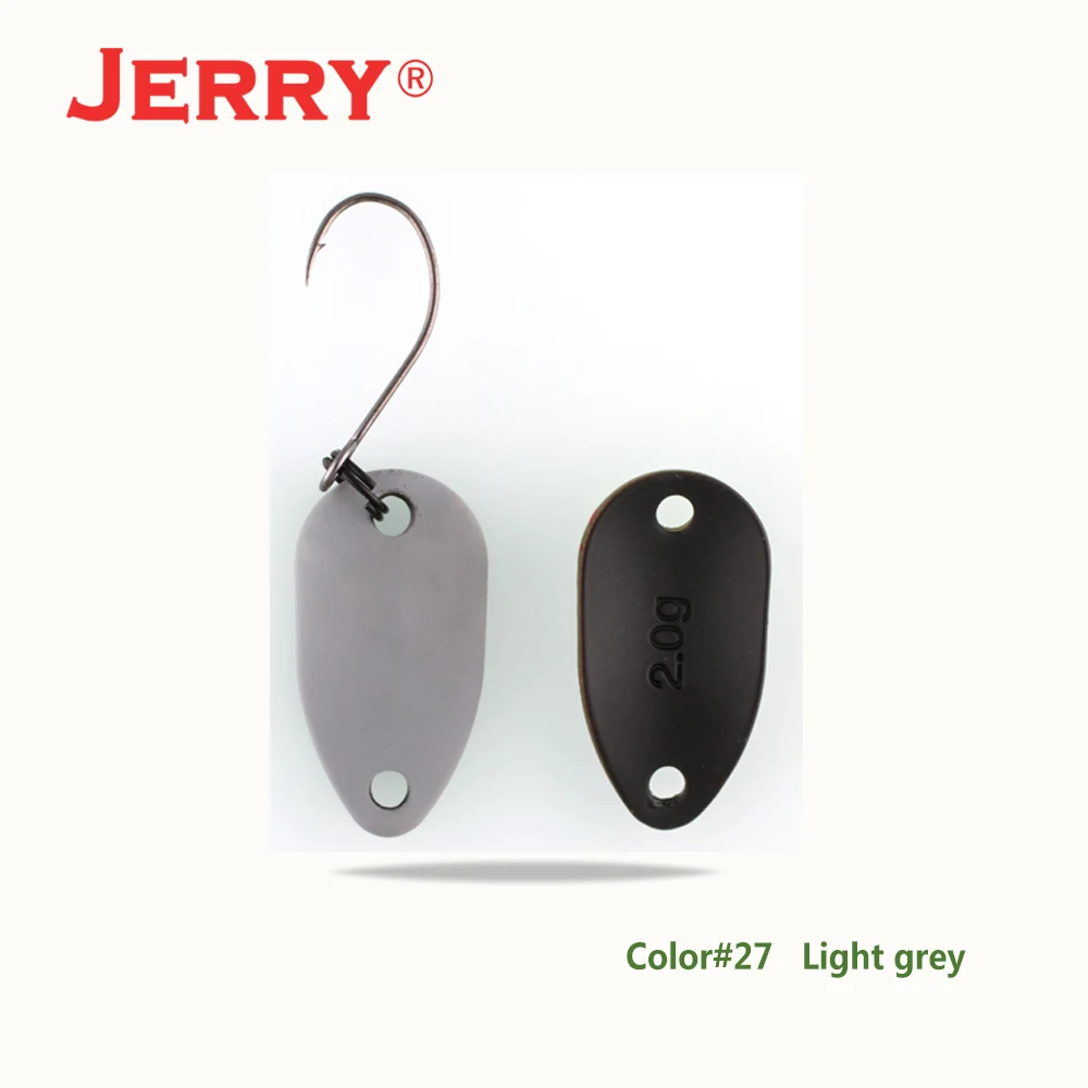 Jerry 1 шт. 2 г 3,5 г 4,5 г микро рыболовные ложки воблер несколько цветов рыболовные приманки Спиннер приманка форель ложка - Цвет: Light grey