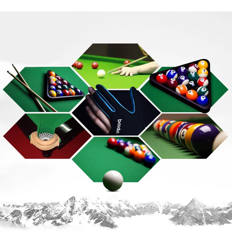 

1PCS Three Fingered Billiard Gloves Pool Snooker Glove for Men Women Fits Both Left and Right Hand Billiard Accessories