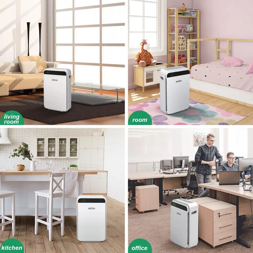 

Healthomse True HEPA Air Purifier 3-Layer Filtration for Mold, Smoke