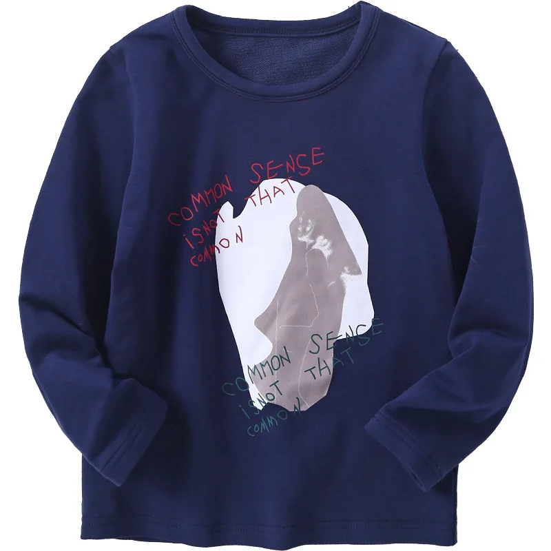 Navy blue Г. Весенне-осенний спортивный костюм с капюшоном для мальчиков спортивный костюм Повседневная классная детская одежда с надписями, пальто+ брюки для бега, От 4 до 10 лет - Цвет: Navy blue