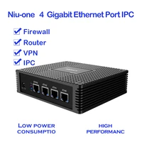 niu one gigabit 4 port ipc firewall vpn router smart home mini computer 4 intel lan 2usb 1hdmi 1vga