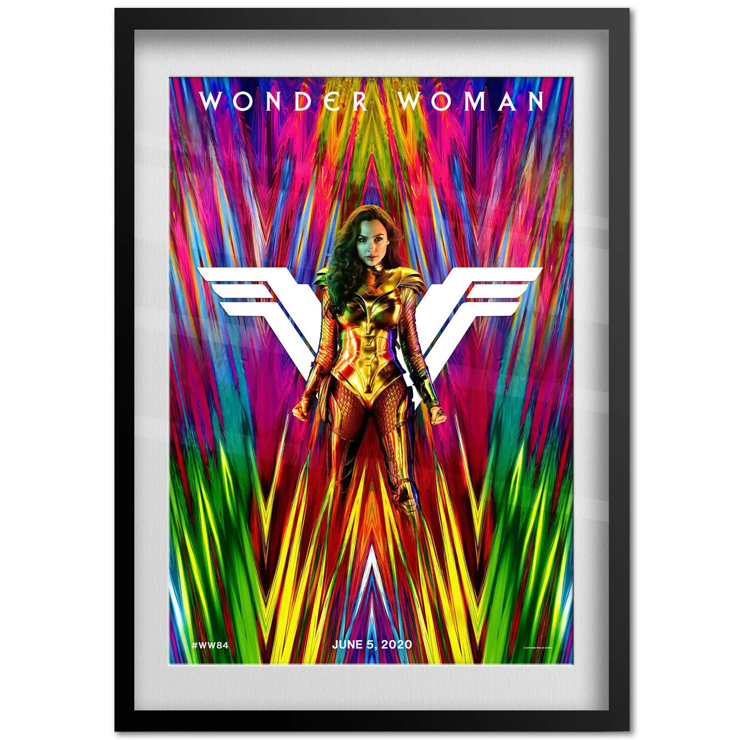 Wonder Woman 1984 Gal Gadot Chris Pine Movie DC Comic Poster Prints картина маслом на холсте настенные художественные картины для гостиной домашний декор - Цвет: White