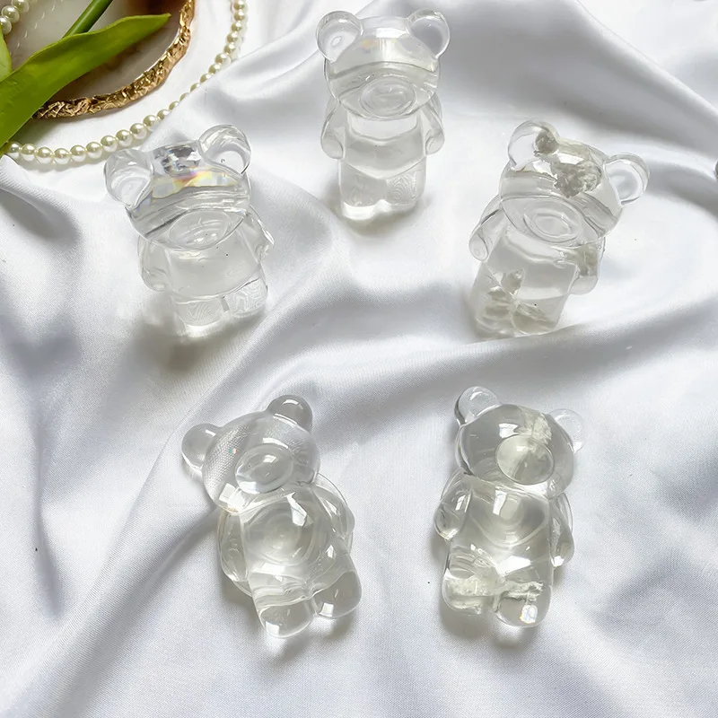 Прозрачный держатель для телефона с милым медведем подставка IPhone Samsung Xiaomi