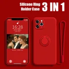 Чехол для iPhone 12, 11 Pro Max, 7, 8 Plus, XR, Xs Max, SE, 2020 X, 6S, силиконовый, с кольцом-держателем, с защитой от падения