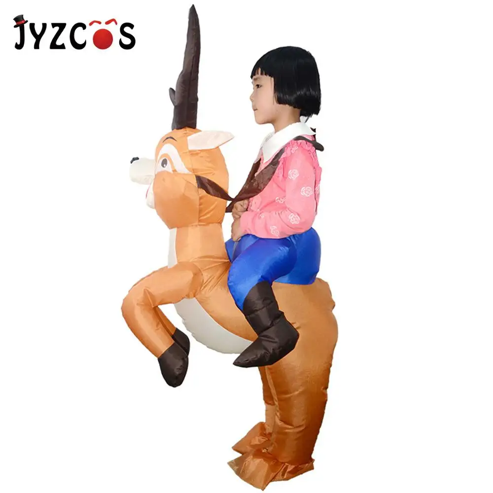 Детские надувные костюмы JYZCOS с оленями надувная смешная одежда для