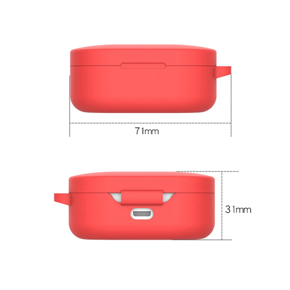 Wireless Earphone Case Fashion Silicone Protective Cover Shell with Carabiner for Xiaomi Redmi AirDots Charging | Электроника