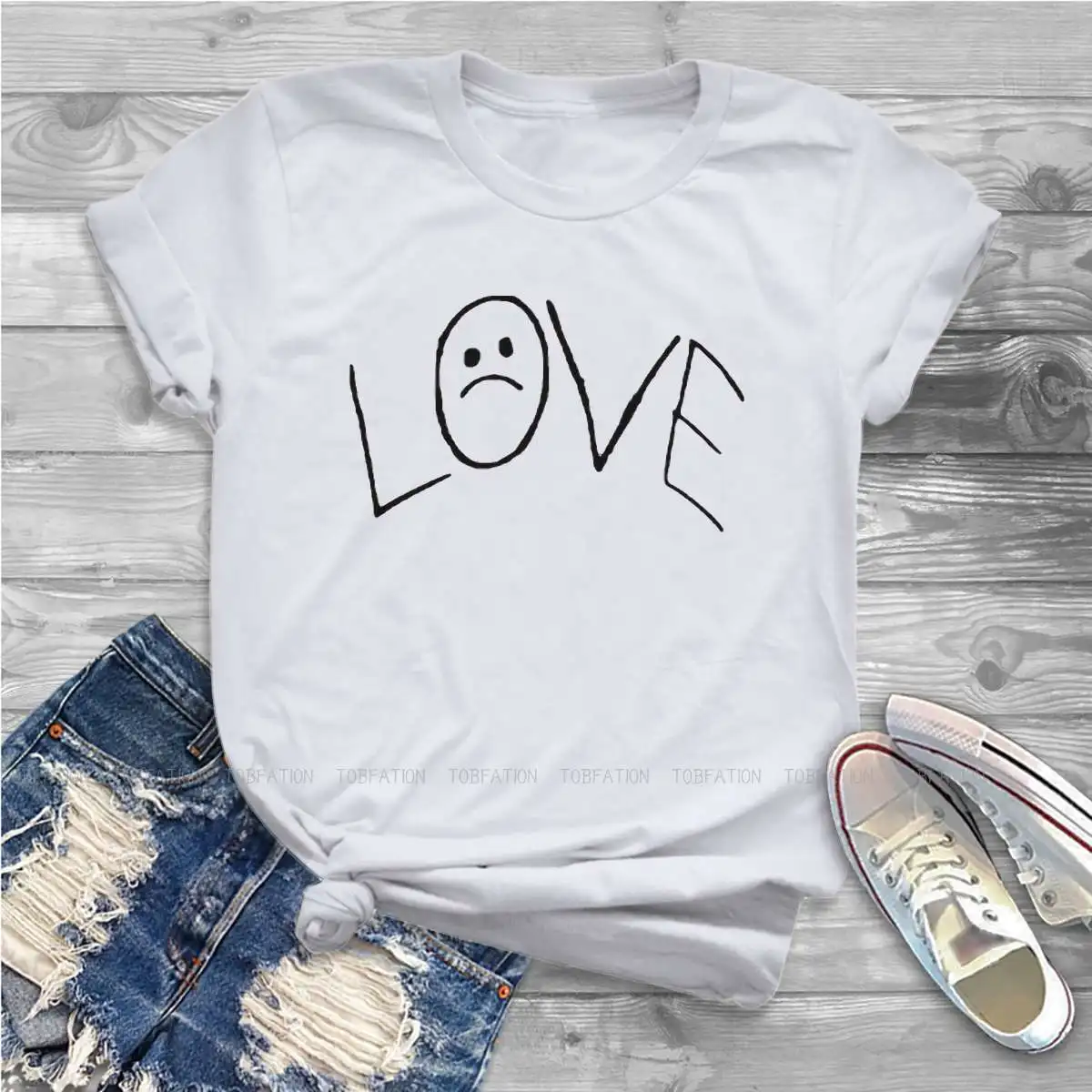 

LOVE Women Shirts Lil Peep Hellboy T-shirt Kawaii Vintage Female Top