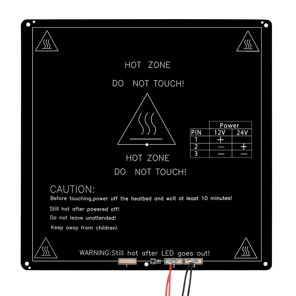 Детали для 3D принтера SIMAX3D алюминиевый тепловой стол MK3 220*220*3 0 мм с кабелем 1 м Mendel