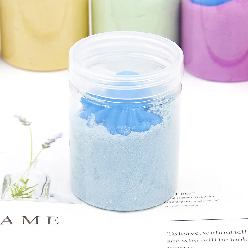Blue 100 г 1 шт волшебный песок хлопок слизи игрушки DIY мягкая глина амулеты для поставки слаймов моделирование интеллект игрушки хлопок песчаный пластилин - Цвет: Blue