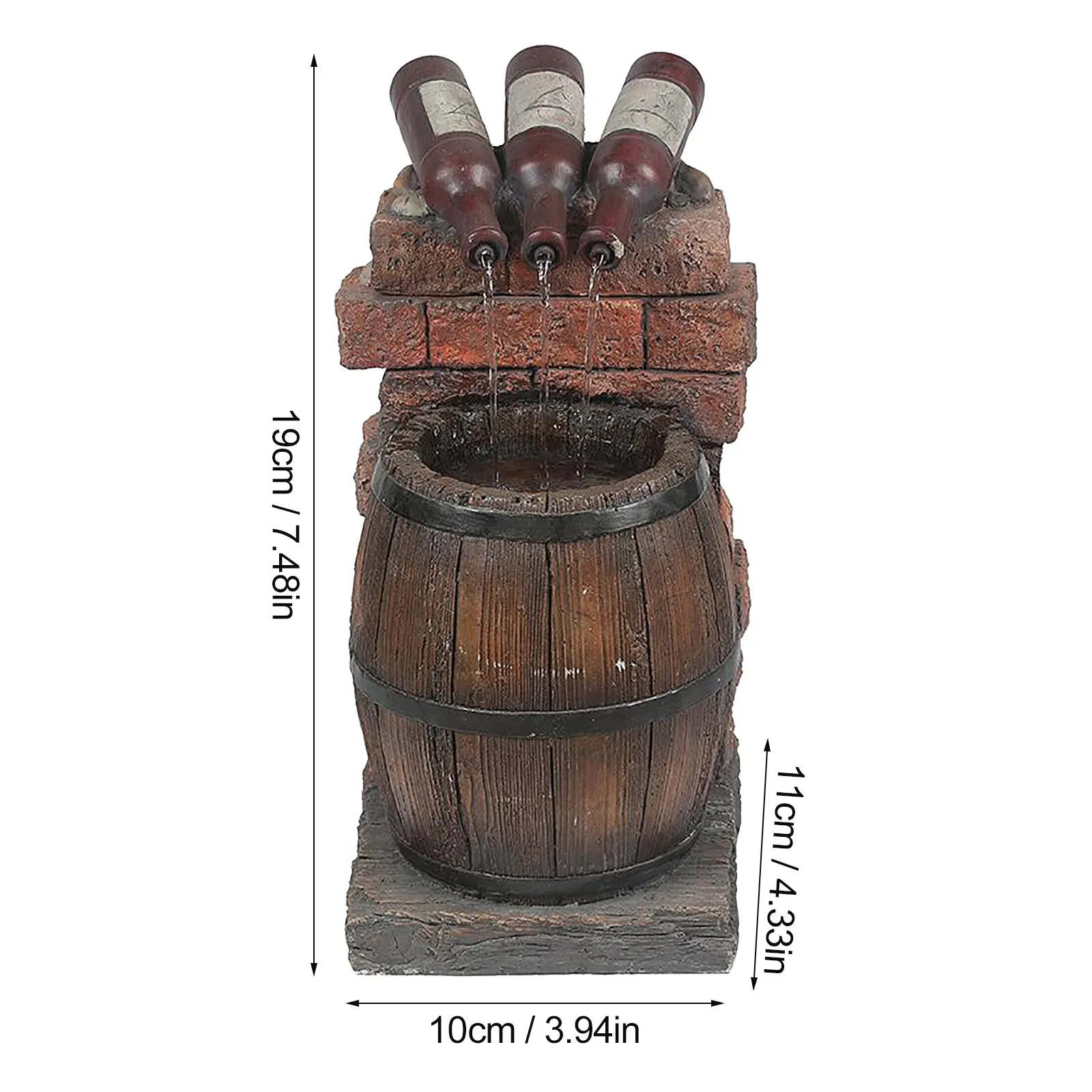 

Resin Wine Bottle And Barrel Outdoor Fountains Outdoor Garden Decoration