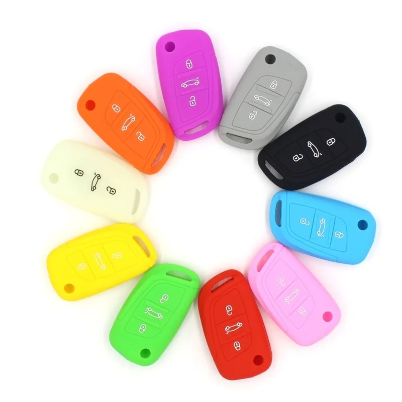 3 кнопки силиконовый чехол цветной для автомобиля авто пульт дистанционного