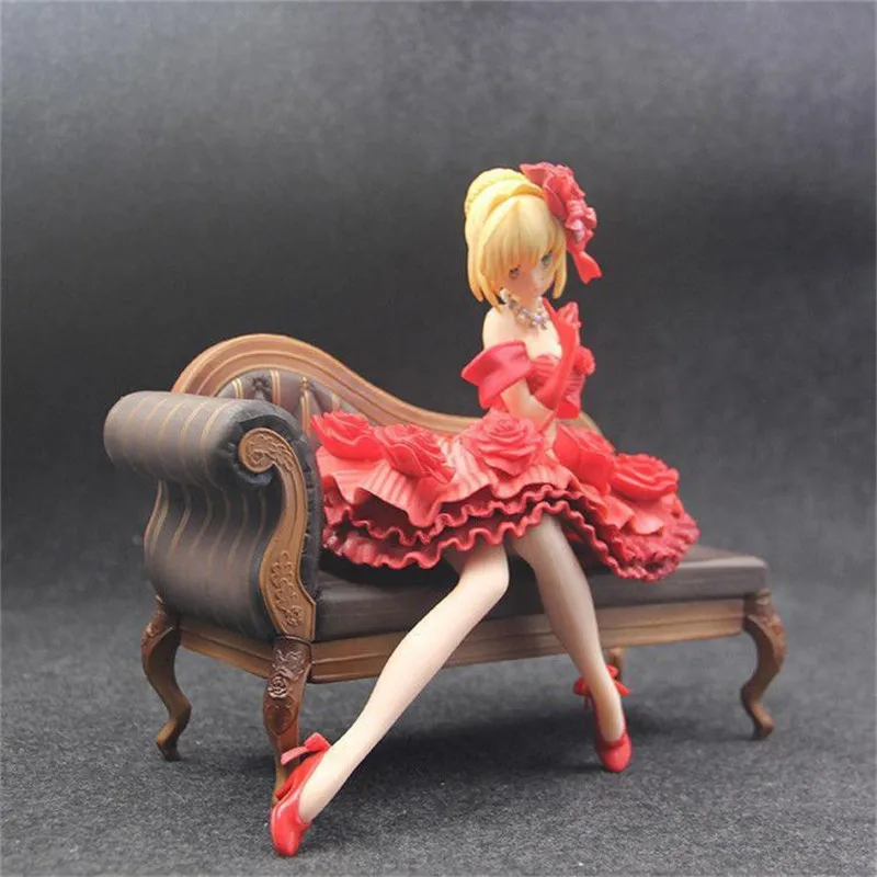 17 см Fate Stay Night Saber Нерон Клавдий секси аниме Рисунок дополнительный красный платье