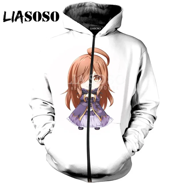 

LX 3d print Women Men KonoSuba God's Blessing On This Wonderful World Hooded pullover Hoodies Sweatshirts Zipper Jacket