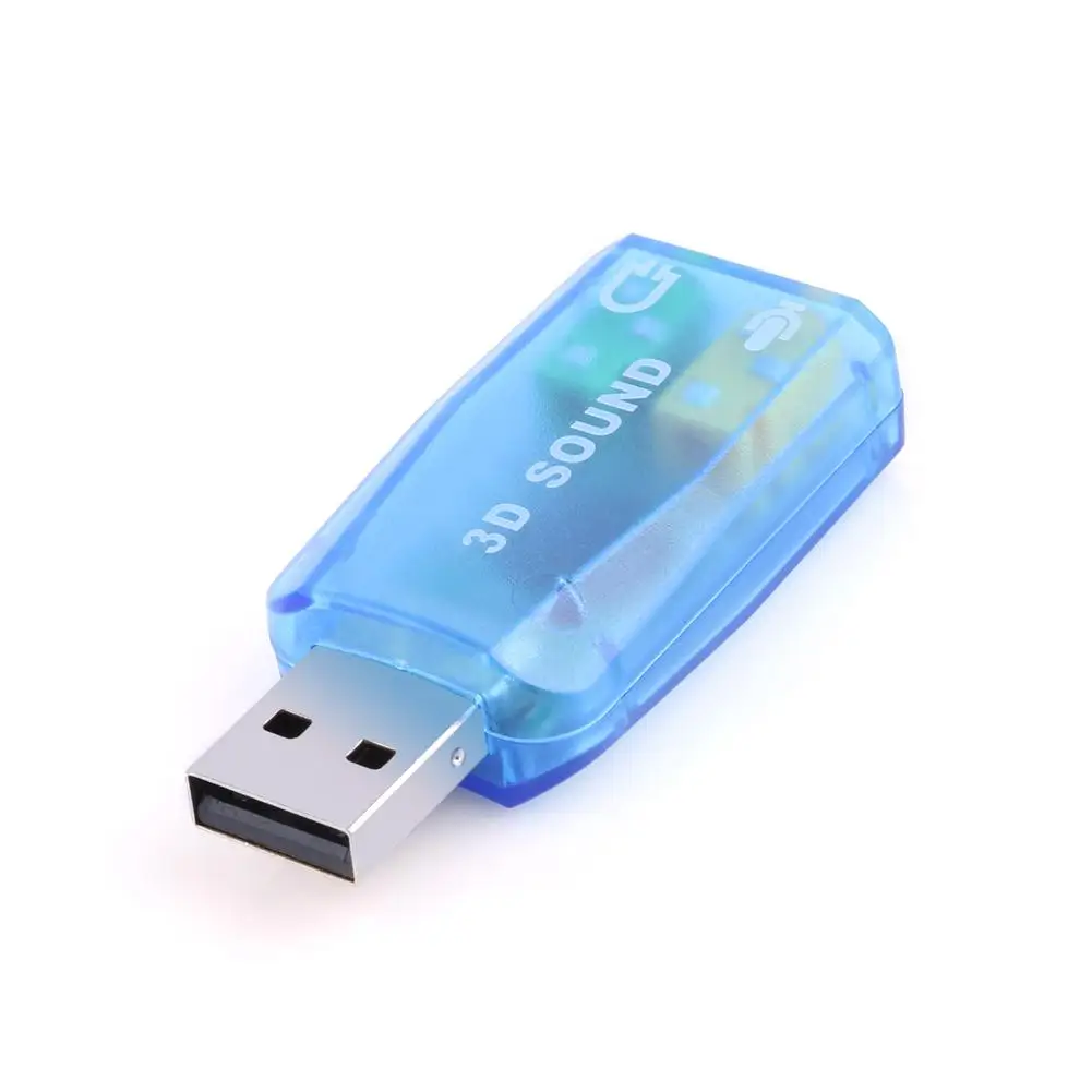 Внешняя звуковая карта USB 3D Аудио гарнитура микрофон адаптер для настольного ПК