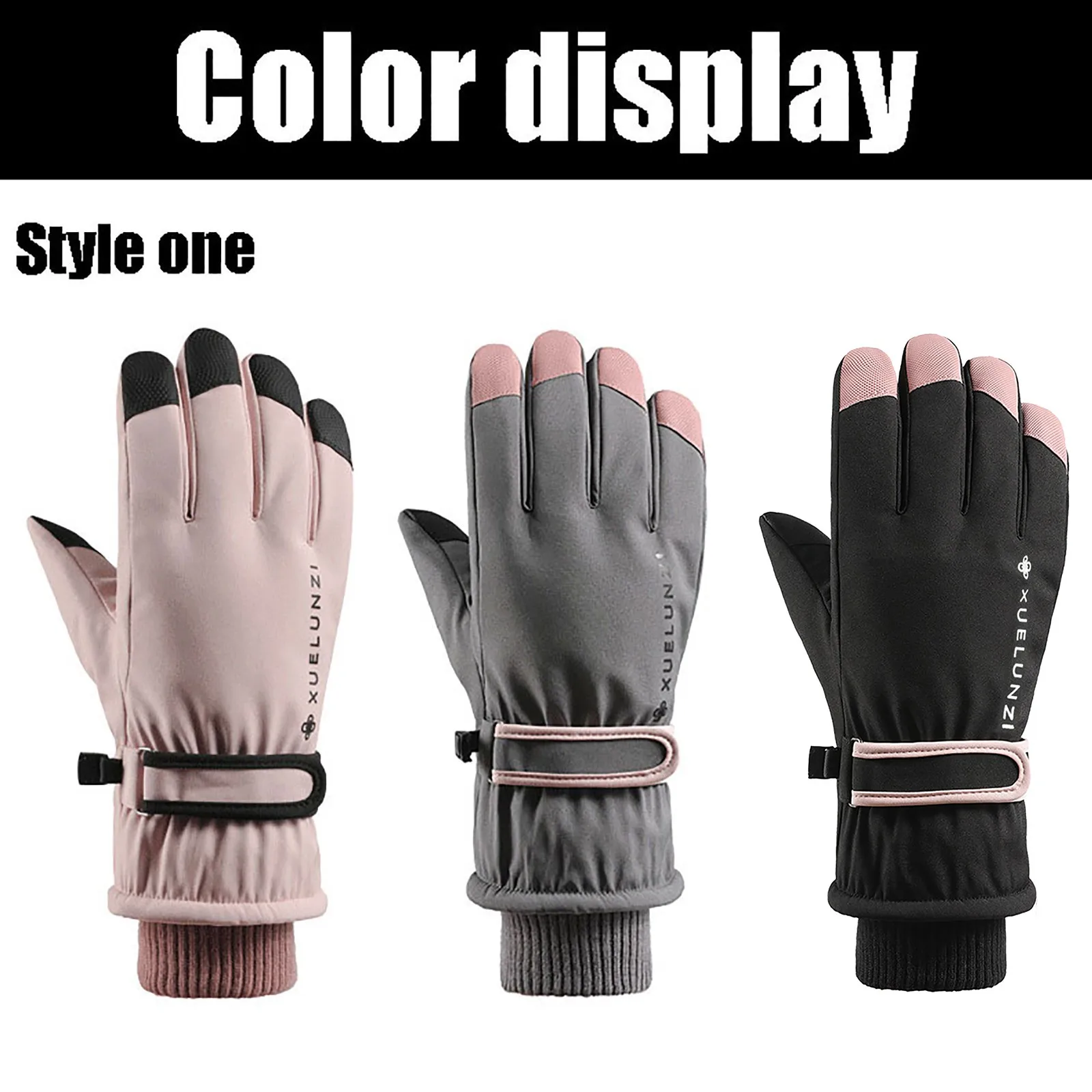 

Men Women Ski Gloves Ultralight Waterproof Winter Warm Velvet Gloves Snowboard Gloves Motorcycle Riding Snow waterproof gloves