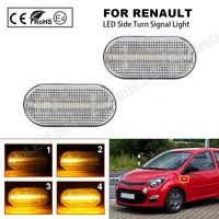 2pcs clear for renault twingo ii cn0 2007 2014 twingo iii bcm 2014 facelift led dynamic side marker turn signal lights