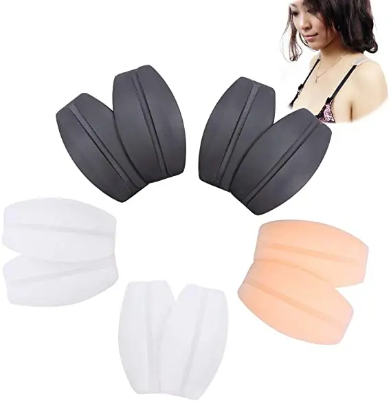 

5 Pairs Bra Straps Cushion Shoulder Pads Soft Bra Strap Holder Silicone Shoulder Pads Non-slip Relief Pain Shoulder Pads