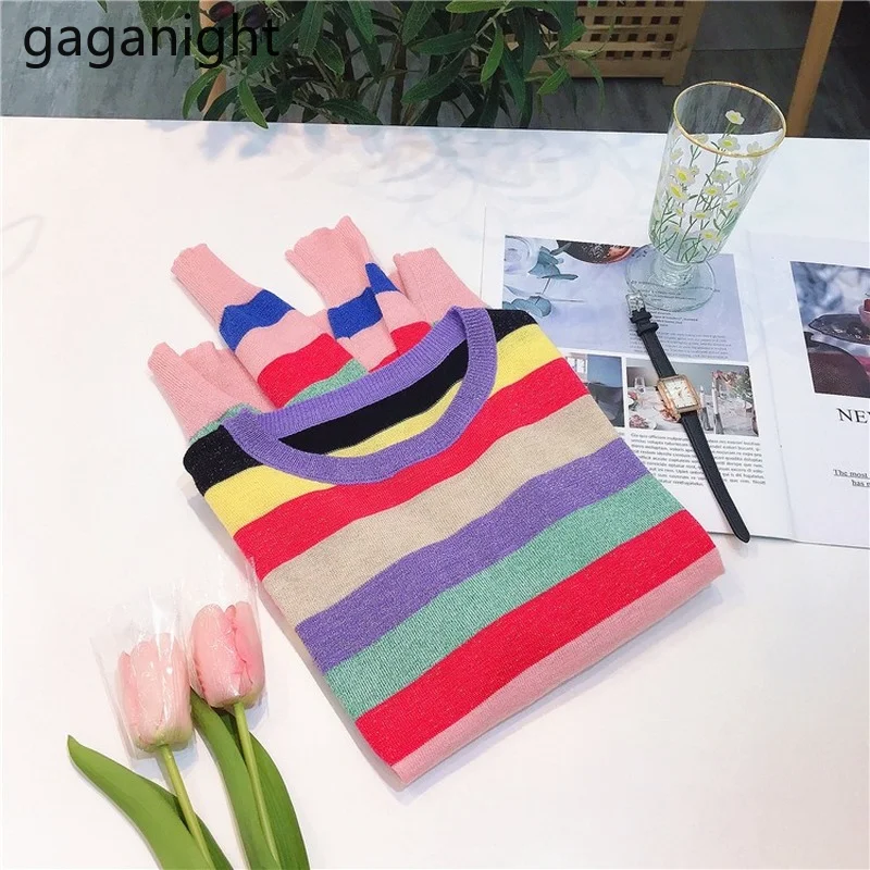 Женский свитер с длинным рукавом круглым вырезом Осень-зима 2021 | Женская одежда