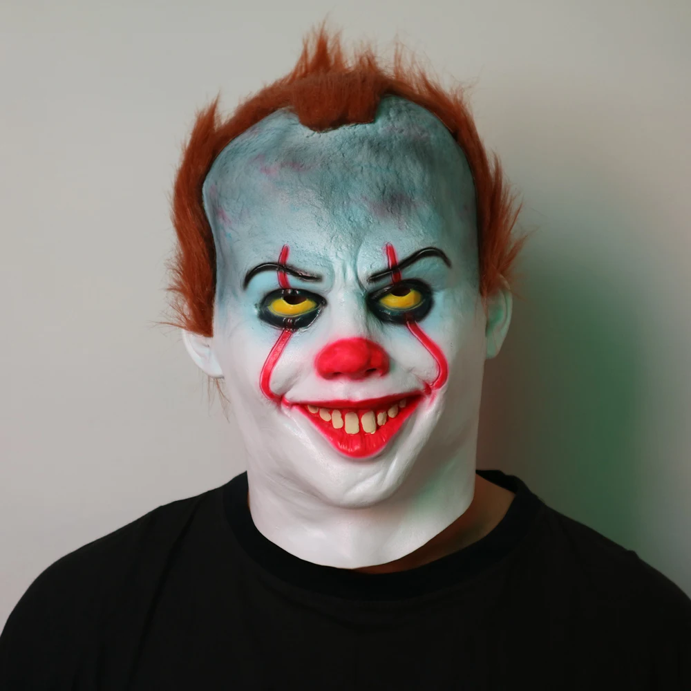 Маска клоуна на Хэллоуин силиконовая маска голову набор для Хэллоуина реквизит