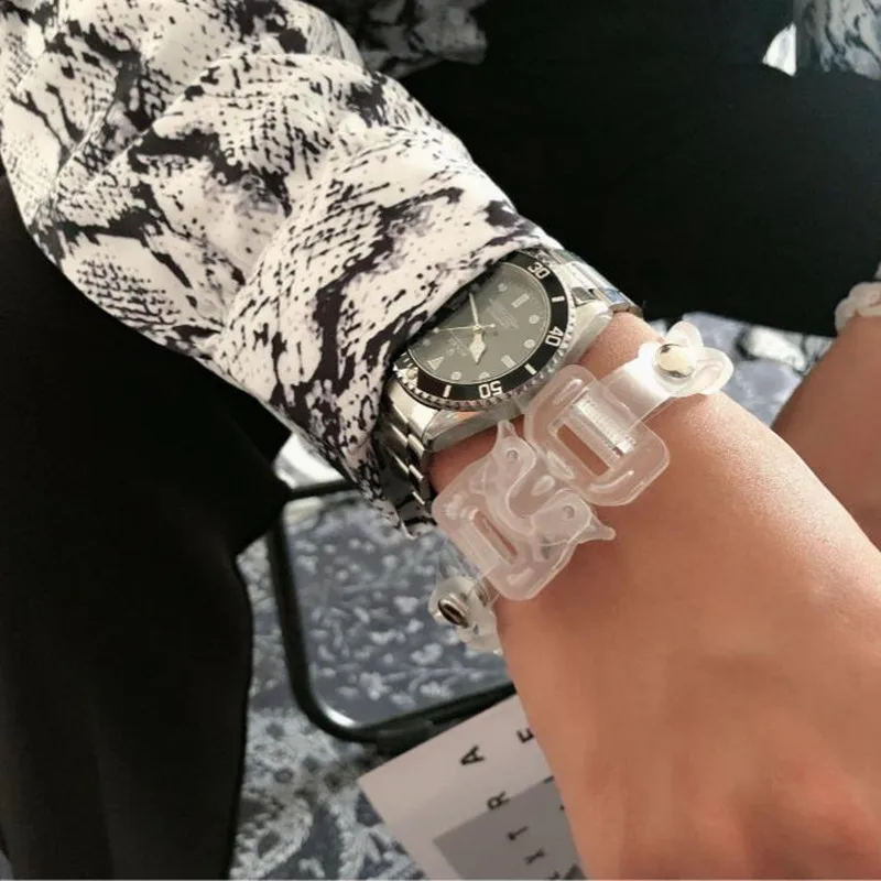 Цепочка-чокер Женская акриловая прозрачная 2020 | Украшения и аксессуары