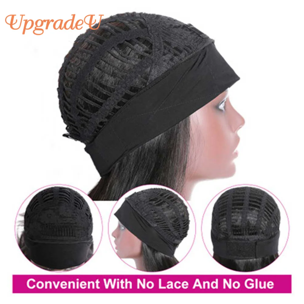 

UpgradeU Body Wave Human Hair Wigs Grip Headband Scarf Wig Remy 180 Density No plucking wigs for Women No Glue No Sew In