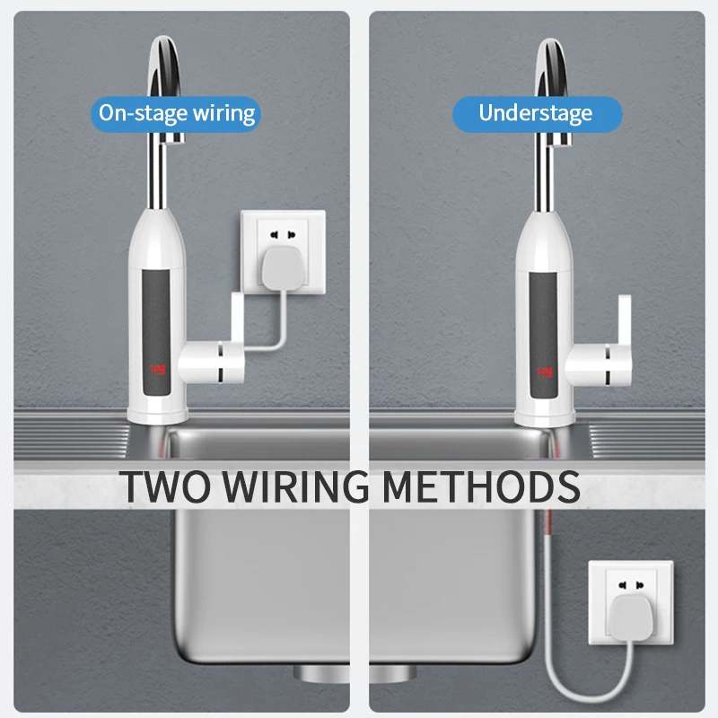 

Smart Kitchen Faucet Water Saving Heater Tap Digital Heating Digit Faucet Leak-Proof Mixer Cold Hot Water Faucet Single Hole Tap