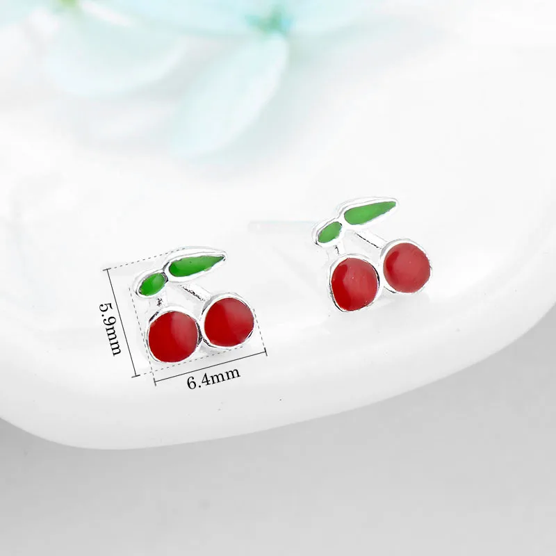 2018 популярные милые серьги-гвоздики из стерлингового серебра 925 пробы с эмалью