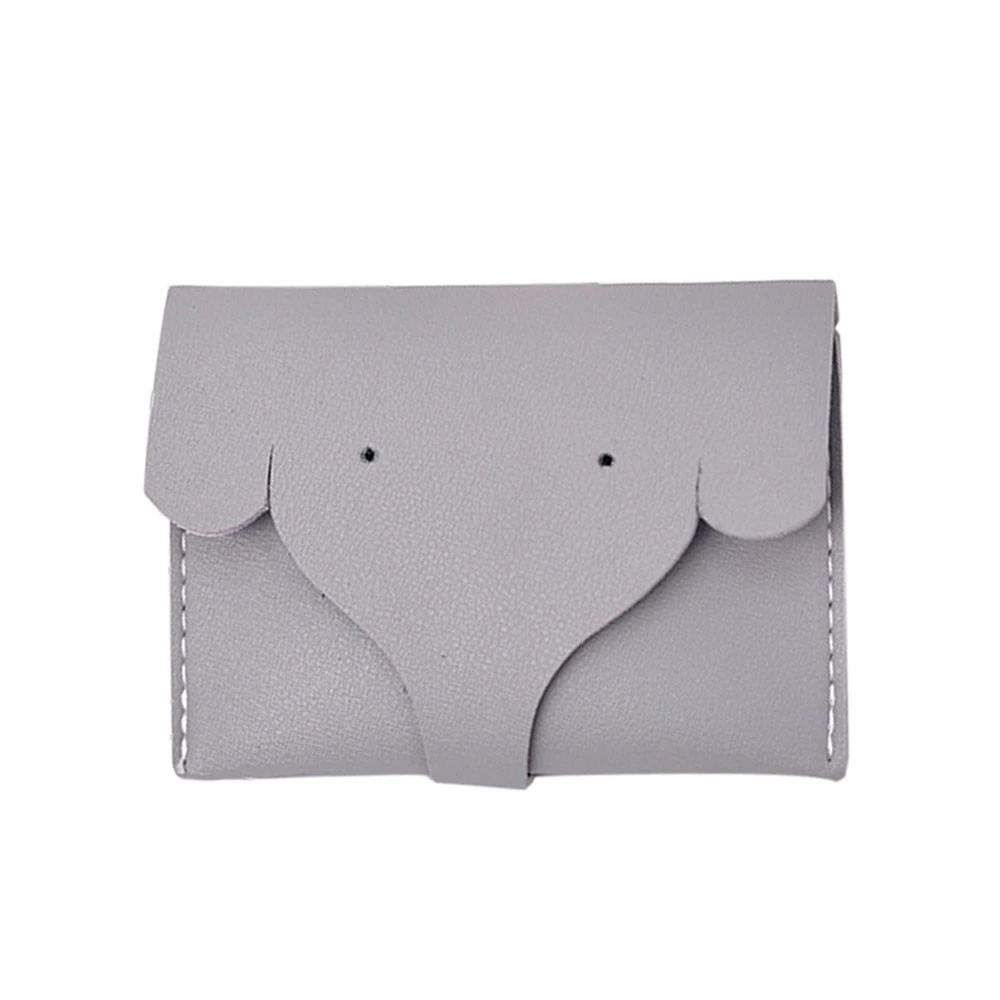 Мини кошелек из искусственной кожи с милой мультяшной головой животного слона на